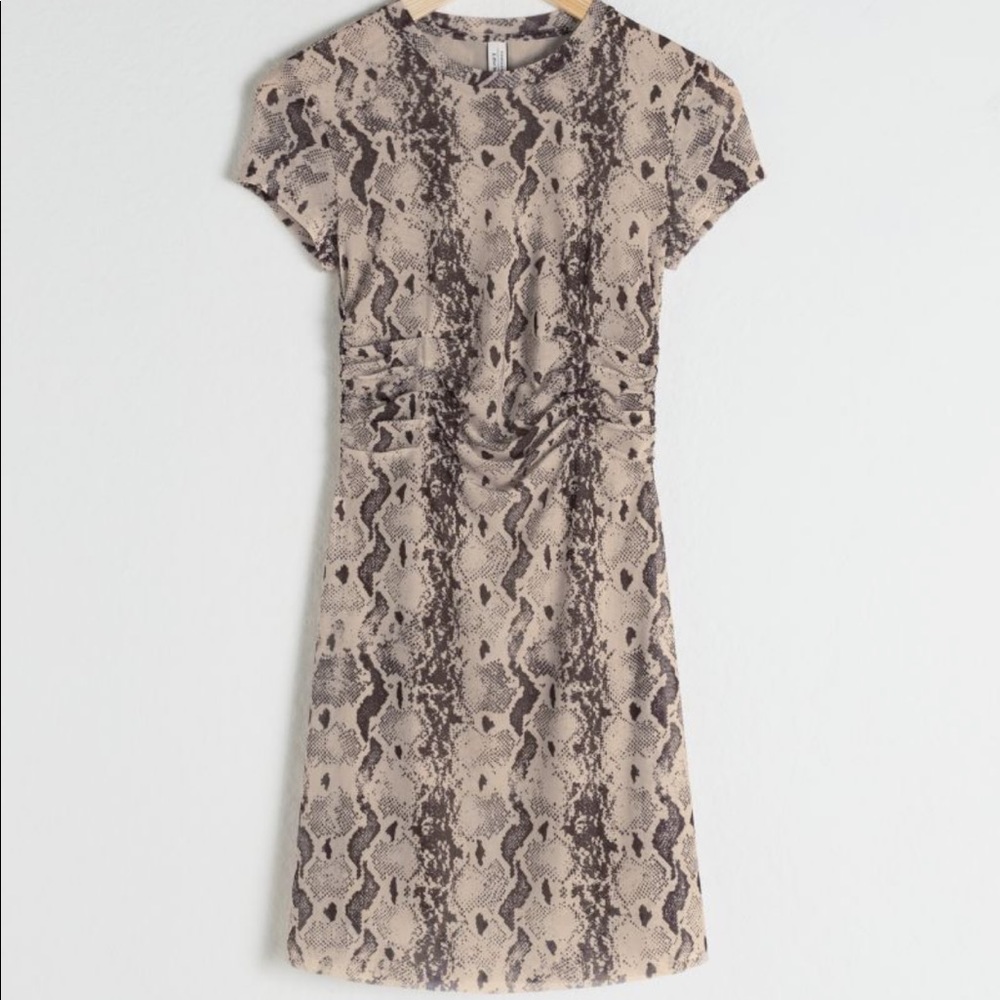Snake print mesh dress// size 2 (fits like an xs)